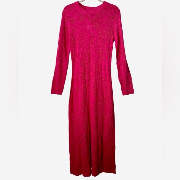 A New Day Pink Pull Over Maxi Medium Dress Long Sleeves BNWT - Picture 3 of 11